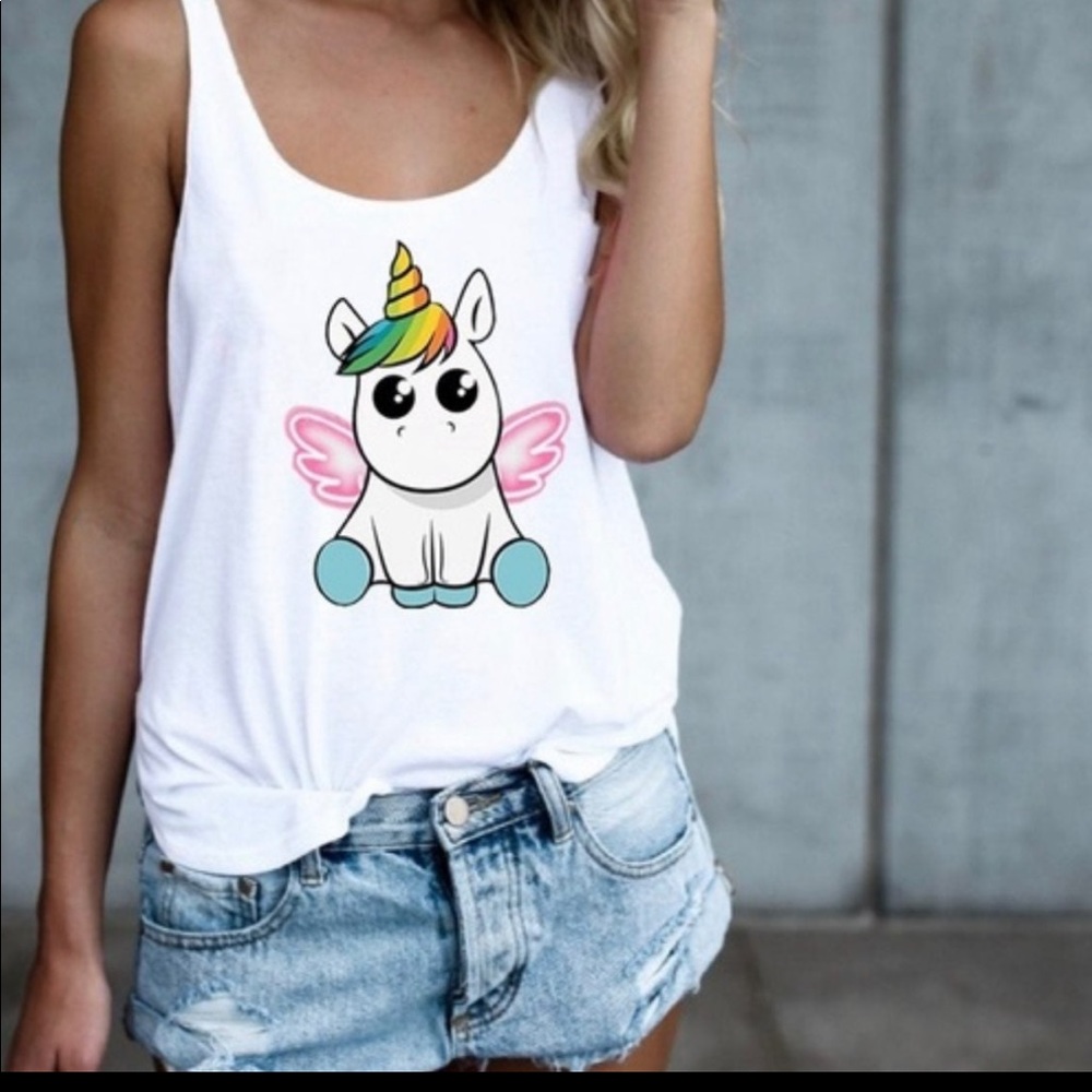 Cute unicorn tank